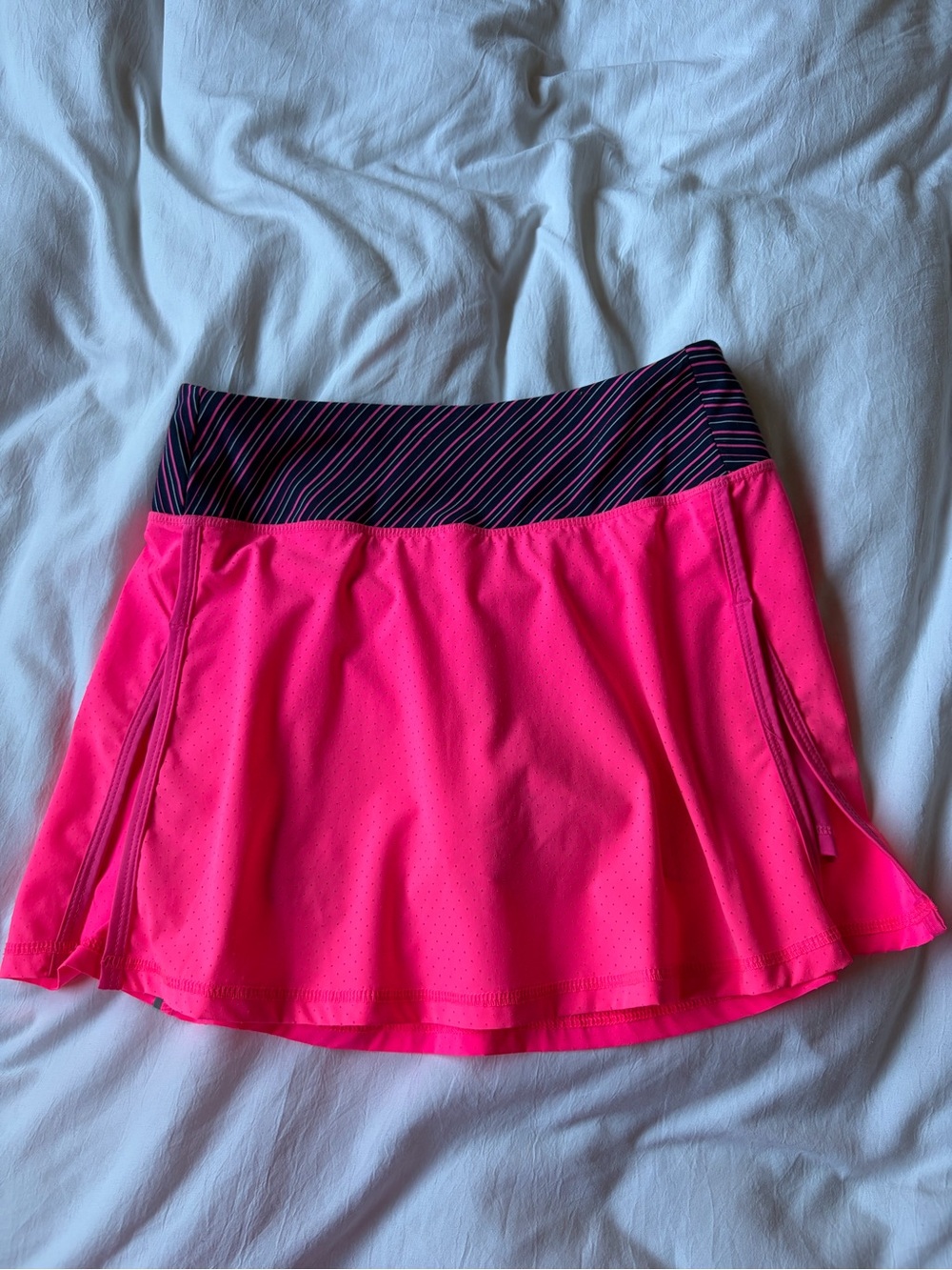 Kyodan Neon Pink Skort with Navy Striped Waistband